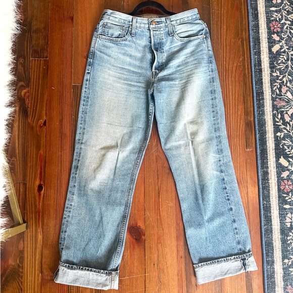Point Sur 100% cotton denim straight cuffed jeans - size 27 - Picture 5 of 13